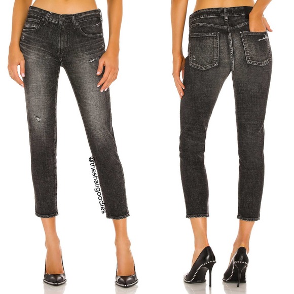 MOUSSY Prichard Skinny Jeans Black Distressed